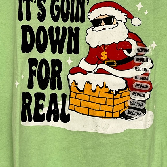 Santa It’s Goin’ Down T-Shirt, Various Sizes - Picture 2 of 2